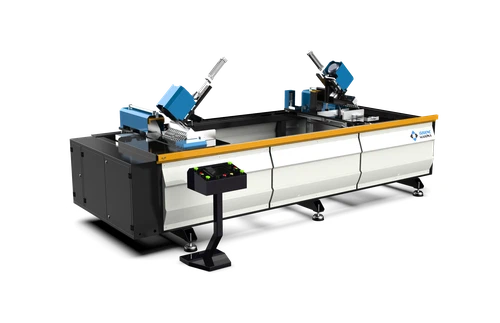 Double Miter 45°/90° Twin Saw & 12 Pin Hole Drilling Unit