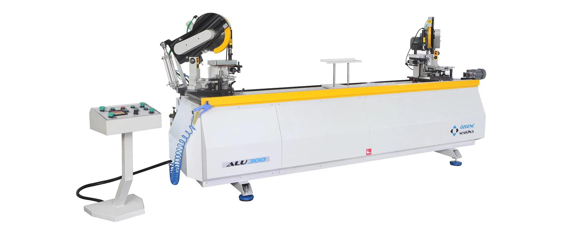 Double Head 45°/90° Aluminium Cutting and Drilling of edge connections