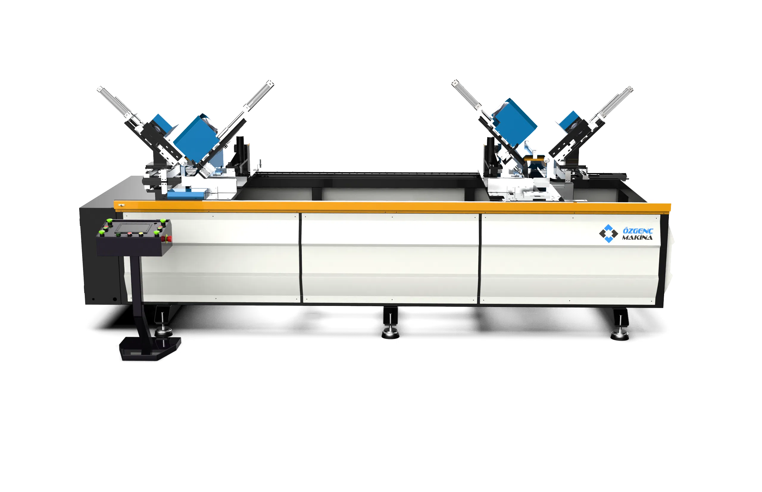 Double Miter 45°/90° ‌Twin Saw & 12 Pin Hole Drilling Unit